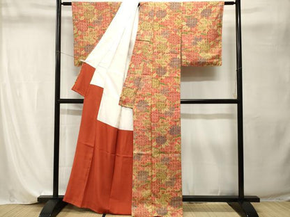 平和屋着物■上質な小紋　木の実枝花松文　正絹　逸品　CABI8192ev