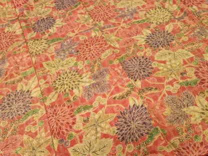 平和屋着物■上質な小紋　木の実枝花松文　正絹　逸品　CABI8192ev
