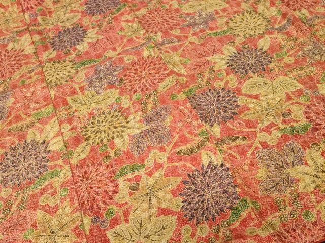 平和屋着物■上質な小紋　木の実枝花松文　正絹　逸品　CABI8192ev