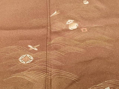 平和屋着物■訪問着　流水宝尽し文　暈し染め　金彩　鈴乃屋扱い　正絹　逸品　CABI8195ev