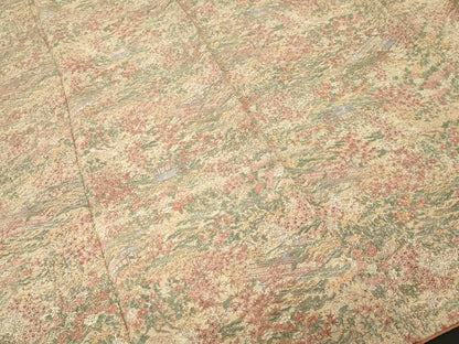 平和屋着物■上質な小紋　風景文　鬼しぼ縮緬　正絹　逸品　CABI8196ev