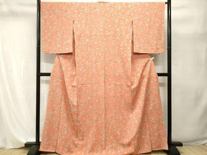平和屋着物■上質な小紋　花唐草文　正絹　逸品　CABI8198ev