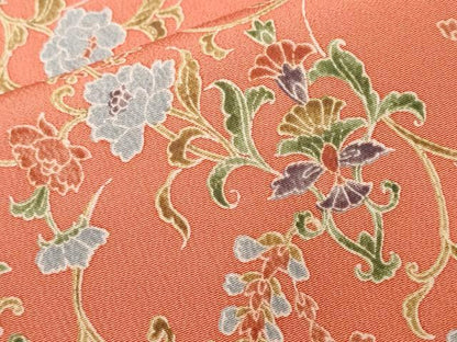 平和屋着物■上質な小紋　花唐草文　正絹　逸品　CABI8198ev