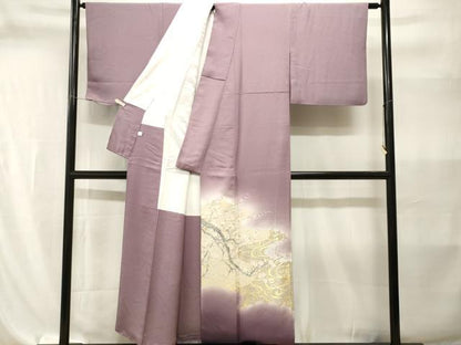 平和屋着物■豪華色留袖　寿光織　流水枝梅文　暈し染め　金糸　正絹　逸品　CABI8205ev