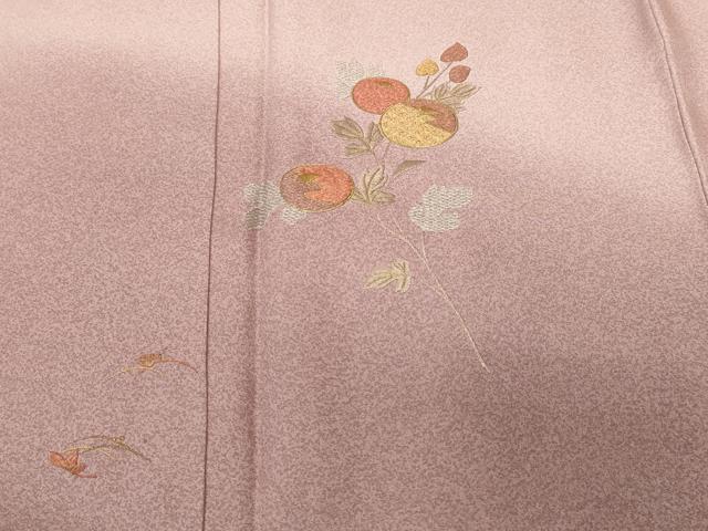 平和屋着物■訪問着　総刺繍　万寿菊　吹き寄せ文　暈し染め　金糸　正絹　逸品　CABI8206ev