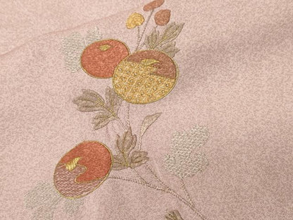平和屋着物■訪問着　総刺繍　万寿菊　吹き寄せ文　暈し染め　金糸　正絹　逸品　CABI8206ev