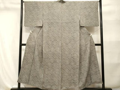 平和屋着物■上質な小紋　鹿の子文　黒地　正絹　逸品　CABI8208ev