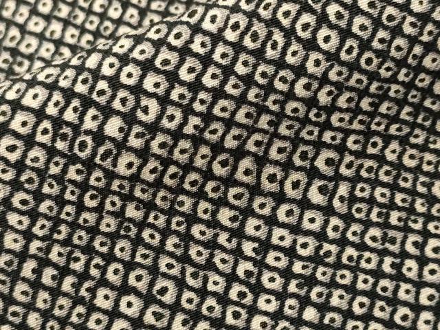平和屋着物■上質な小紋　鹿の子文　黒地　正絹　逸品　CABI8208ev