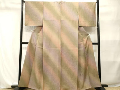 平和屋着物■上質な小紋　ふくれ織　霞文　暈し染め　正絹　逸品　CABI8209ev