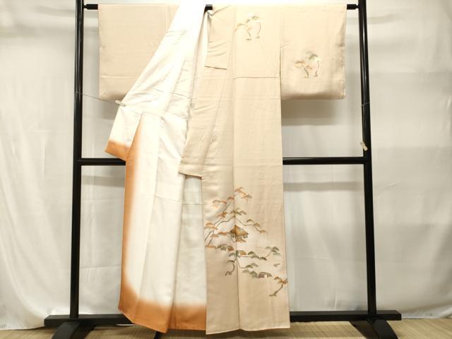 平和屋着物■訪問着　浜松風景文　暈し染め　金銀彩　正絹　逸品　CABI8211ev