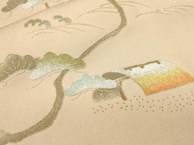 平和屋着物■訪問着　浜松風景文　暈し染め　金銀彩　正絹　逸品　CABI8211ev