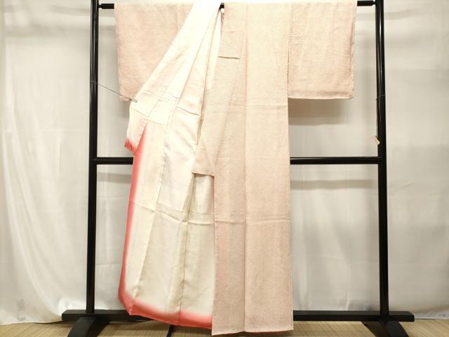 平和屋着物■大変加工の良い総絞り小紋　正絹　逸品　CABI8213ev