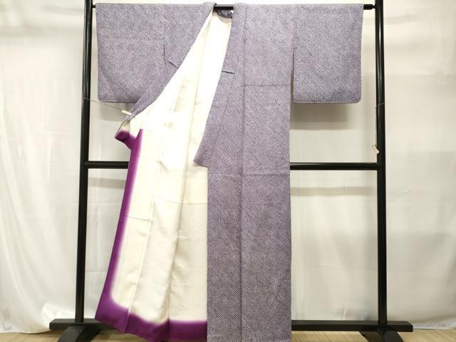 平和屋着物■大変加工の良い総絞り小紋　正絹　逸品　CABI8216ev