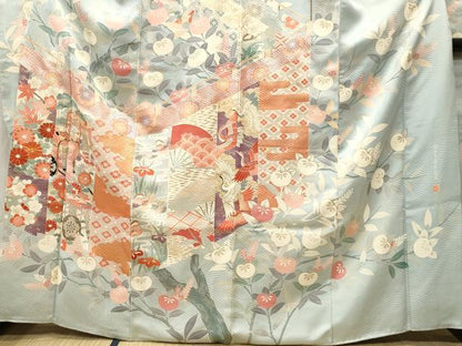 平和屋着物■豪華振袖　作家物　駒刺繍　秋日万幕　草花文　金銀彩　正絹　逸品　CABI8222ev