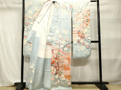 平和屋着物■豪華振袖　作家物　駒刺繍　秋日万幕　草花文　金銀彩　正絹　逸品　CABI8222ev