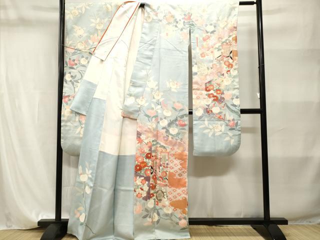 平和屋着物■豪華振袖　作家物　駒刺繍　秋日万幕　草花文　金銀彩　正絹　逸品　CABI8222ev