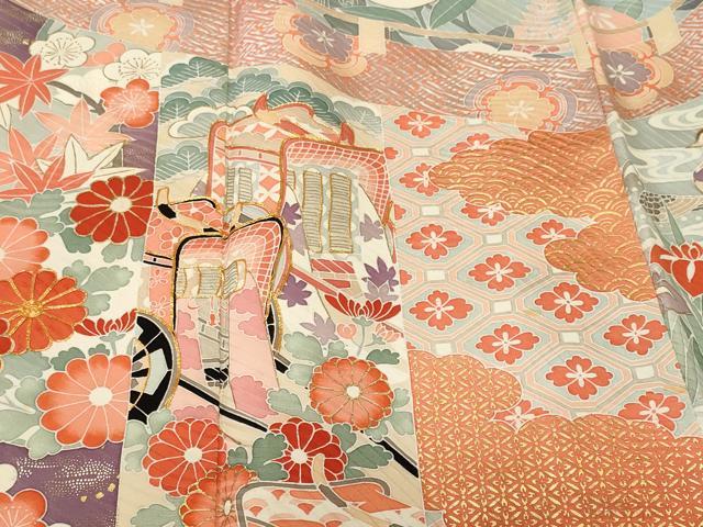 平和屋着物■豪華振袖　作家物　駒刺繍　秋日万幕　草花文　金銀彩　正絹　逸品　CABI8222ev