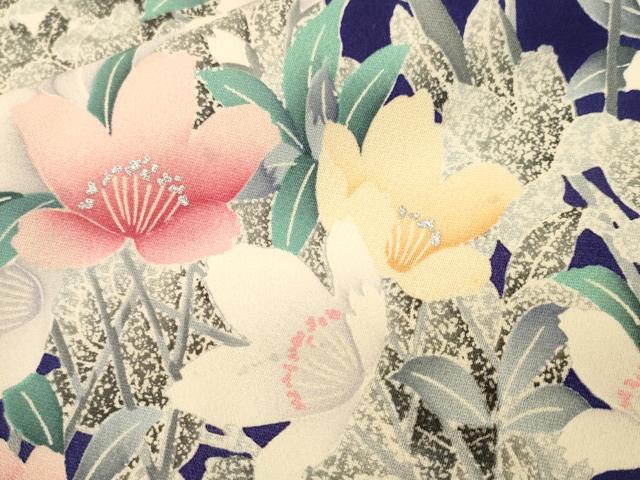 平和屋着物■豪華振袖　枝花文　暈し染め　銀彩　正絹　逸品　CABI8224ev