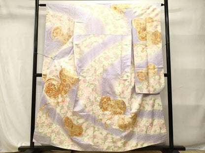 平和屋着物■豪華振袖　駒刺繍　鼓草花文　暈し染め　金彩　やまと誂製　正絹　逸品　CABI8228ev