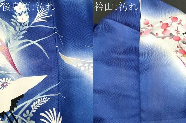 平和屋着物■豪華振袖　駒刺繍　道長飛鶴枝花文　暈し染め　金彩　正絹　逸品　CABI8230ev