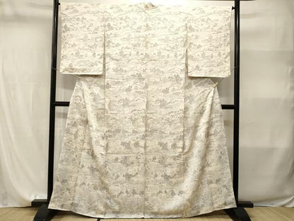 平和屋着物■中国三大刺繍　相良刺繍　色留訪問着　人物風景文　正絹　逸品　CABI8236ev