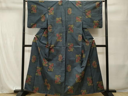 平和屋着物■本場大島紬　色紙重ね御所車文　正絹　逸品　未使用　CABI8241ev