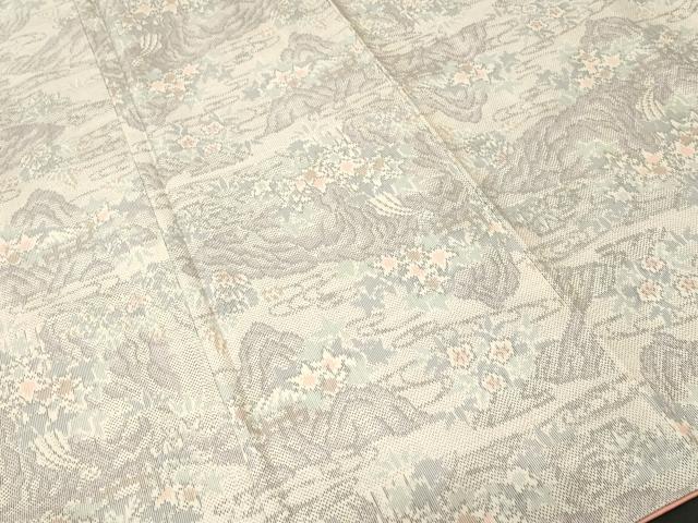 平和屋着物■上質な紬　遠山流水花文　正絹　逸品　CABI8248ev