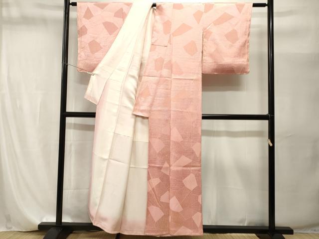 平和屋着物■上質な小紋　ふくれ織　切嵌文　正絹　逸品　CABI8255ev
