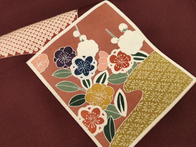 平和屋着物■訪問着　色紙重ね草花文　金彩　正絹　逸品　CABI8257ev