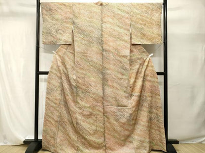 平和屋着物■上質な小紋　総絞り　霞文　暈し染め　正絹　逸品　CABI8258ev