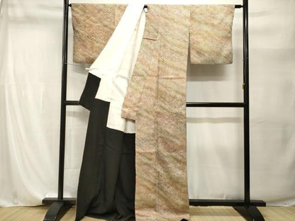 平和屋着物■上質な小紋　総絞り　霞文　暈し染め　正絹　逸品　CABI8258ev