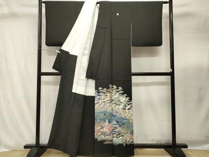 平和屋着物■豪華黒留袖　作家物　飛鶴松竹御所解文　正絹　逸品　CABI8262ev