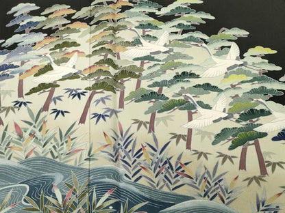 平和屋着物■豪華黒留袖　作家物　飛鶴松竹御所解文　正絹　逸品　CABI8262ev