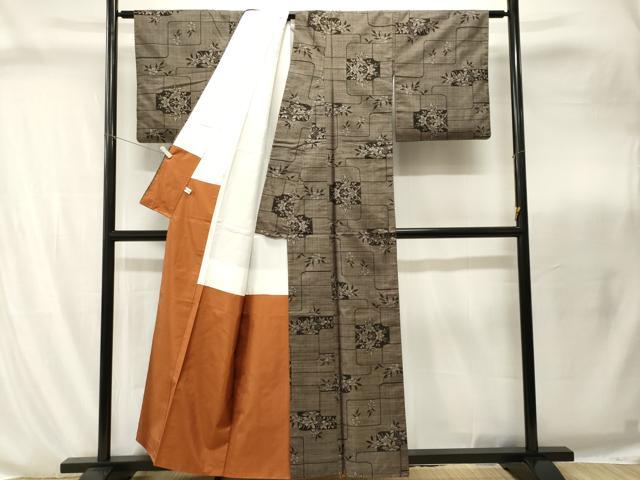 平和屋着物■本場大島紬　7マルキ　草花文　日畑嘉一作　証紙付き　正絹　逸品　CABI8263ev