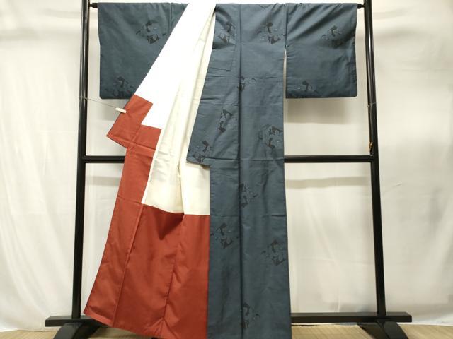 平和屋着物■本場大島紬　9マルキ　菱椿文　株式会社大山謹製　証紙付き　正絹　逸品　CABI8264ev