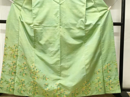 平和屋着物■京の名門・菱屋六右ェ門　紬　訪問着　草花文　正絹　逸品　CABI8266ev