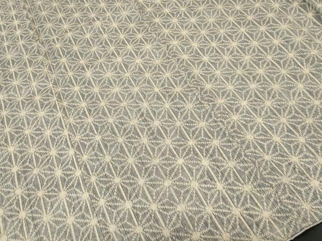 平和屋着物■上質な紬　麻の葉文様　正絹　逸品　CABI8269ev