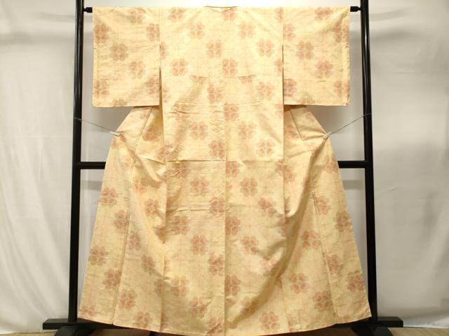 平和屋着物■上質な紬　四葉　正絹　逸品　CABI8270ev