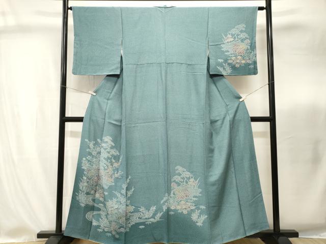 平和屋着物■訪問着　紬地　御所解文　暈し染め　正絹　逸品　CABI8277ev