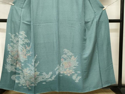 平和屋着物■訪問着　紬地　御所解文　暈し染め　正絹　逸品　CABI8277ev