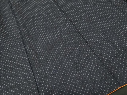 平和屋着物■上質な紬　十字絣文様　正絹　逸品　CABI8281ev