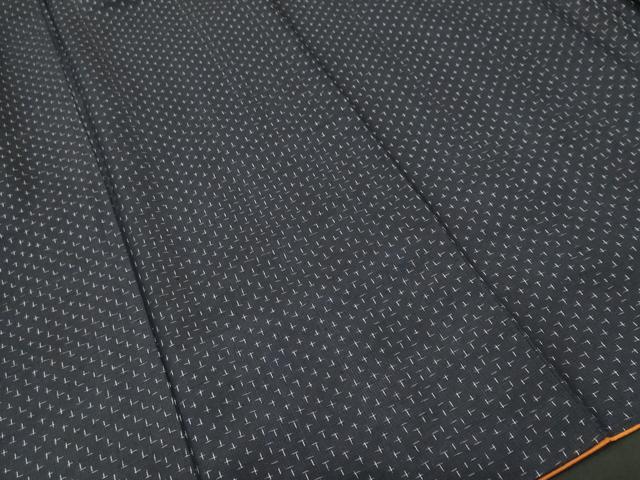 平和屋着物■上質な紬　十字絣文様　正絹　逸品　CABI8281ev