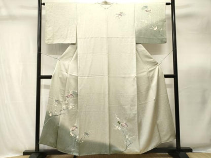 平和屋着物■訪問着　扇面枝梅文　暈し染め　金彩　正絹　逸品　CABI8300ev