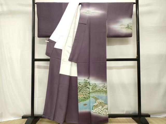平和屋着物■訪問着　作家物　風景文　暈し染め　金彩　正絹　逸品　CABI8312ev