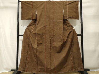 平和屋着物■上質な紬　間道　正絹　逸品　未使用　CABI8316ev