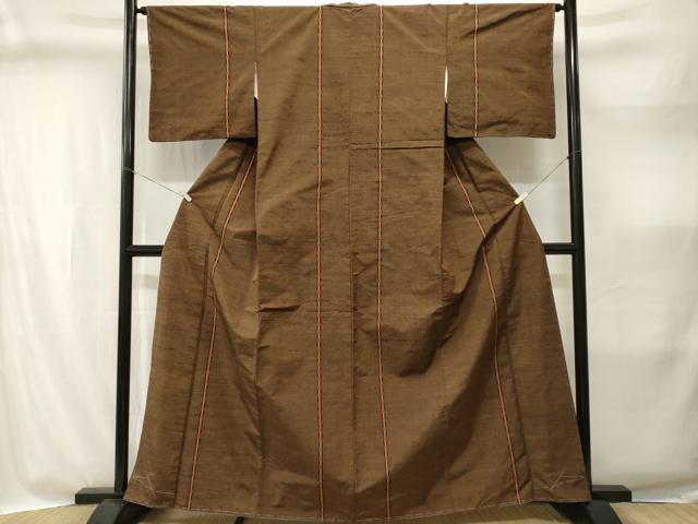 平和屋着物■上質な紬　間道　正絹　逸品　未使用　CABI8316ev