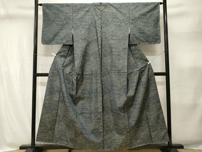 平和屋着物■本場大島紬　樹林風景文　正絹　逸品　CABI8334ev