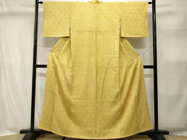 平和屋着物■大変加工の良い総絞り小紋　正絹　逸品　CABI8335ev