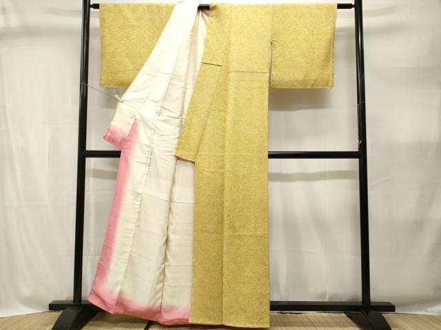 平和屋着物■大変加工の良い総絞り小紋　正絹　逸品　CABI8335ev