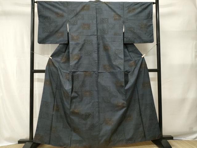 平和屋着物■本場大島紬　9マルキ　色紙花唐草文　株式会社たかし謹製　証紙付き　正絹　逸品　CABI8340ev